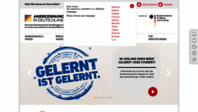 What Anerkennung-in-deutschland.de website looked like in 2020 (4 years ago)