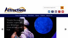 What Attractionsmagazine.com website looked like in 2020 (4 years ago)