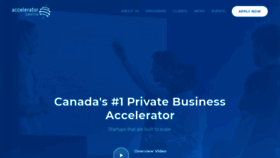 What Acceleratorcentre.com website looked like in 2020 (4 years ago)