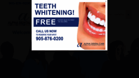 What Alphadentalcare.ca website looked like in 2020 (4 years ago)