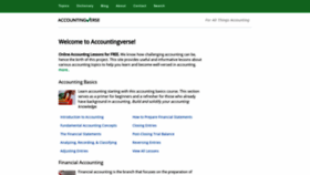 What Accountingverse.com website looked like in 2020 (4 years ago)