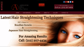 What Armandopinahairsalon.com website looked like in 2020 (4 years ago)