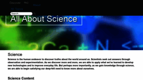What Allaboutscience.org website looked like in 2020 (4 years ago)