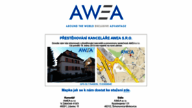 What Awea.cz website looked like in 2020 (4 years ago)
