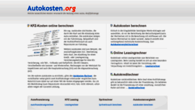 What Autokosten.org website looked like in 2020 (4 years ago)