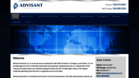 What Advisantfinancial.com website looked like in 2020 (4 years ago)