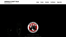 What Animalscanttalk.org website looked like in 2020 (4 years ago)