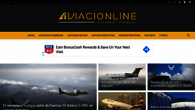 What Aviacionline.com website looked like in 2020 (4 years ago)