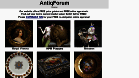 What Antiqforum.com website looked like in 2020 (4 years ago)