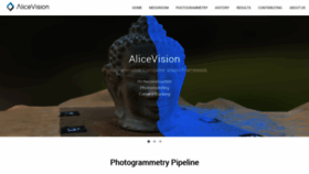 What Alicevision.org website looked like in 2020 (4 years ago)