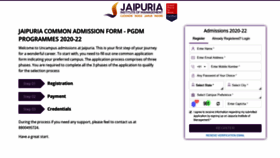 What Apply.jaipuria.ac.in website looked like in 2020 (4 years ago)