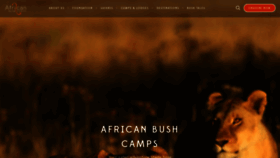 What Africanbushcamps.com website looked like in 2020 (4 years ago)