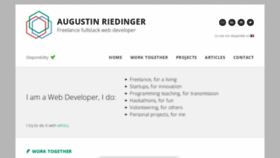What Augustin-riedinger.fr website looked like in 2020 (4 years ago)