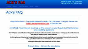 What Acksfaq.com website looked like in 2020 (4 years ago)