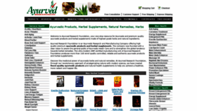 What Ayurvedresearchfoundation.com website looked like in 2020 (4 years ago)
