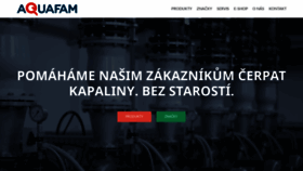 What Aquafam.cz website looked like in 2020 (4 years ago)