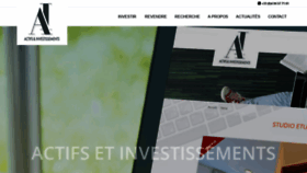 What Actifs-et-investissements.com website looked like in 2020 (4 years ago)