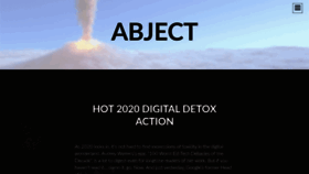 What Abject.ca website looked like in 2020 (4 years ago)