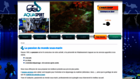 What Aqua-sport.fr website looked like in 2020 (4 years ago)