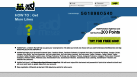 What Addmefast.com website looked like in 2020 (4 years ago)