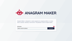 What Anagrammaker.com website looked like in 2020 (4 years ago)