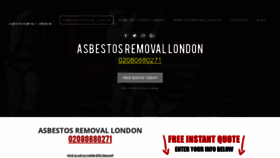 What Asbestosremovalsinlondon.co.uk website looked like in 2020 (4 years ago)