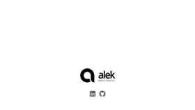 What Alek.be website looked like in 2020 (4 years ago)