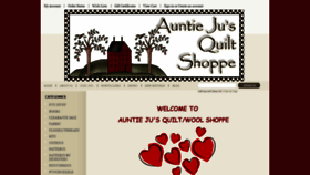 What Auntiejusquiltshoppe.com website looked like in 2020 (4 years ago)