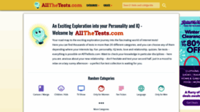 What Allthetests.com website looked like in 2020 (4 years ago)