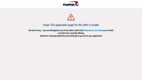 What Applynow.capitalone.ca website looked like in 2020 (4 years ago)