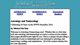 What Astrology-numerology.com website looked like in 2020 (4 years ago)