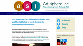 What Artsphere.org website looked like in 2020 (4 years ago)