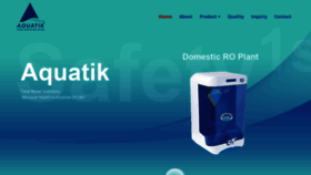 What Aquatik.in website looked like in 2020 (4 years ago)