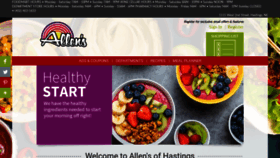 What Allensfoodmart.com website looked like in 2020 (4 years ago)