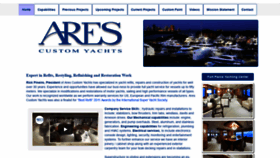 What Arescustomyachts.com website looked like in 2020 (4 years ago)