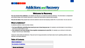 What Addictionsandrecovery.org website looked like in 2020 (4 years ago)