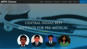 What Apexclassesbhilai.in website looked like in 2020 (4 years ago)