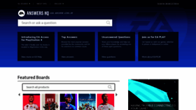 What Answers.ea.com website looked like in 2020 (4 years ago)