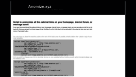 What Anomize.xyz website looked like in 2020 (4 years ago)