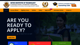 What Admission.sethu.ac.in website looked like in 2020 (4 years ago)