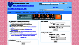 What A2z-matrimonial.com website looked like in 2020 (4 years ago)