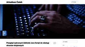 What Arkadiuszcwiek.pl website looked like in 2020 (4 years ago)