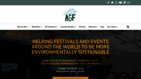 What Agreenerfestival.com website looked like in 2020 (4 years ago)