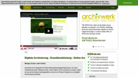 What Archivwerk.com website looked like in 2020 (4 years ago)
