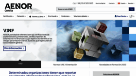 What Aenor.es website looked like in 2020 (4 years ago)