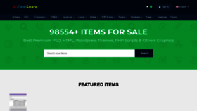 What Alloneshare.com website looked like in 2020 (5 years ago)