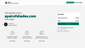 What Apairofshades.com website looked like in 2020 (4 years ago)