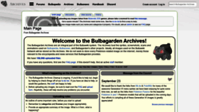 What Archives.bulbagarden.net website looked like in 2020 (4 years ago)
