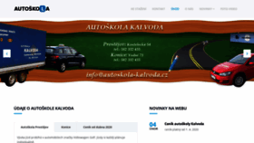 What Autoskola-kalvoda.cz website looked like in 2020 (4 years ago)