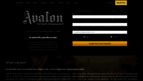 What Avalon-rpg.com website looked like in 2020 (4 years ago)